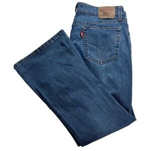 VTG Levis Curvy Boot Cut Jeans Womens 17 Medium Wash Button Fly Denim